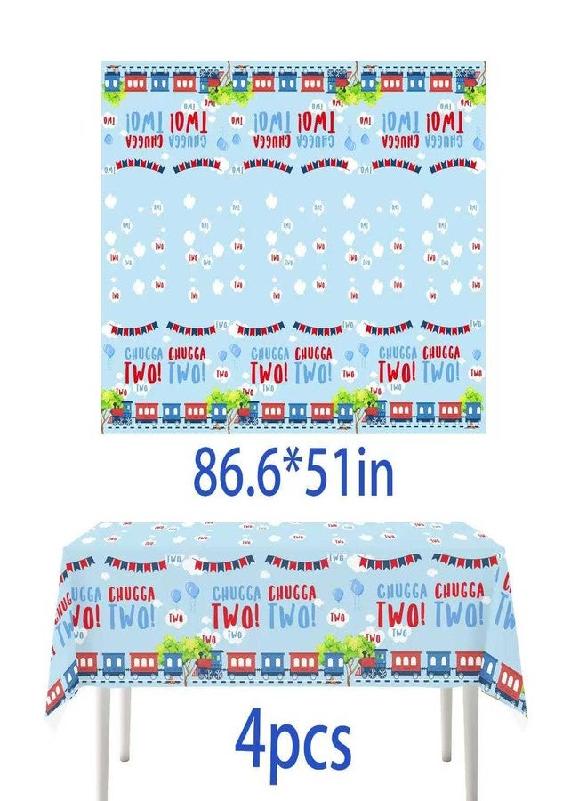 BEOXAGAR Chugga Chugga Two Two Party Supplies，Train 2nd Birthday Party Supplies,2nd Birthday Train Decorations for Boys,Chugga Chugga Two Two Party Decorations - Image 4